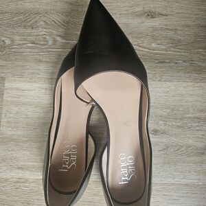 Franco Sarto Black Pointed-Toe Flats